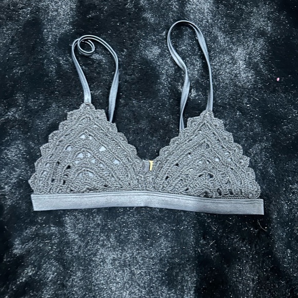 Xhilaration Other - Xhilaration Black Lace Triangle Bikini Top Bralette Style Size Small